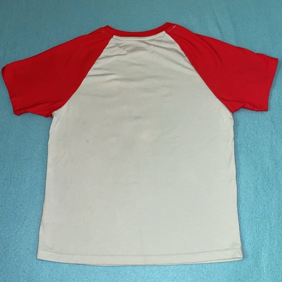 Stranger Things Short Sleeve Tee by Netflix jersey style blue red size M 8-10 - Picture 3 of 8